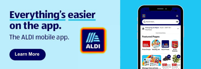 Everything's easier on the app. | The ALDI mobile app. | Learn More