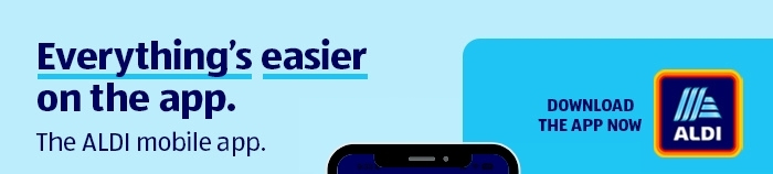 Everything's easier on the app. | The ALDI mobile app. | DOWNLOAD THE APP NOW | ALDI